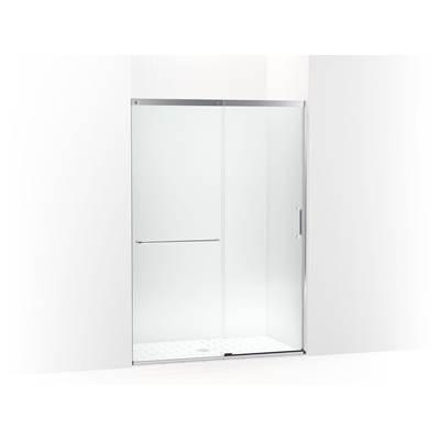 Elate Sliding shower door, 75-1/2'' H x 50-1/4 - 53-5/8'' W, with heavy 5/16'' thick Crystal Clear glass - Bright Silver by Kohler