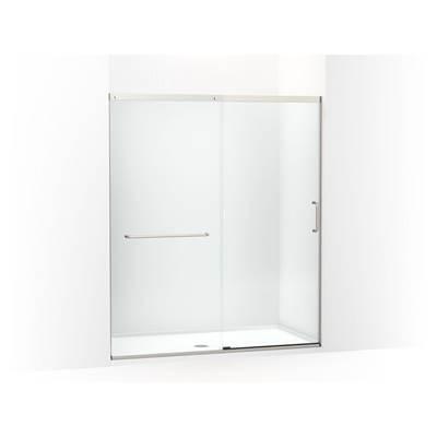 Elate Sliding shower door, 75-1/2'' H x 62-1/4 - 65-5/8'' W, with heavy 5/16'' thick Crystal Clear glass - Matte Nickel by Kohler