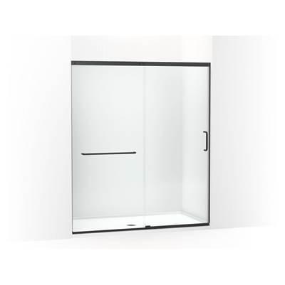 Elate Sliding shower door, 75-1/2'' H x 62-1/4 - 65-5/8'' W, with heavy 5/16'' thick Crystal Clear glass - Matte Black by Kohler