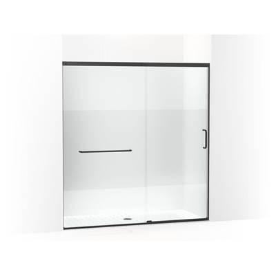 Elate Sliding shower door, 75-1/2'' H x 68-1/4 - 71-5/8'' W, with heavy 5/16'' thick Crystal Clear glass with privacy band by Kohler