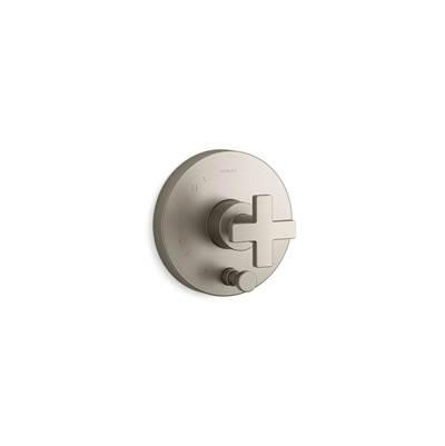 Composed Rite-Temp valve trim with push-button diverter and cross handle by Kohler