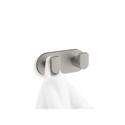 Composed Double robe hook by Kohler
