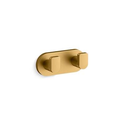 Composed Double robe hook by Kohler