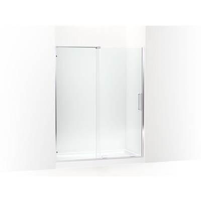 Echelon Sliding shower door, 71-3/4'' H x 55-3/4 - 59-3/4'' W, with 5/16'' thick Crystal Clear glass - Bright Polished Silver