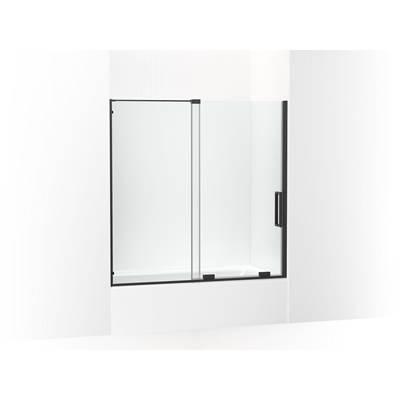 Echelon Sliding bath door, 58-1/4'' H x 55-3/4 - 59-3/4'' W, with 5/16'' thick Crystal Clear glass - Matte Black by Kohler