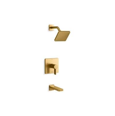 Kohler Parallel Rite-temp Bath and Shower Trim Kit, 1.75 Gpm - Vibrant Brushed Moderne Brass by Kohler