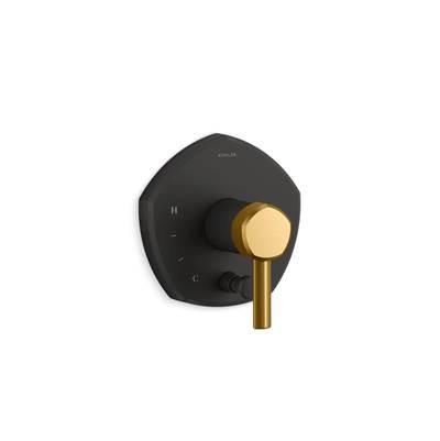 Kohler Occasion Rite-temp Valve Trim with Push-button Diverter and Lever Handle - Matte Black... by Kohler