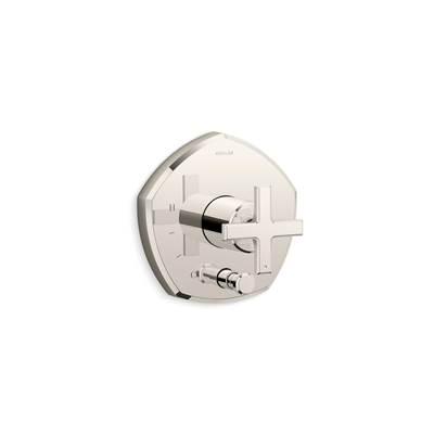 Kohler Occasion Rite-temp Valve Trim with Push-button Diverter and Cross Handle - Vibrant... by Kohler