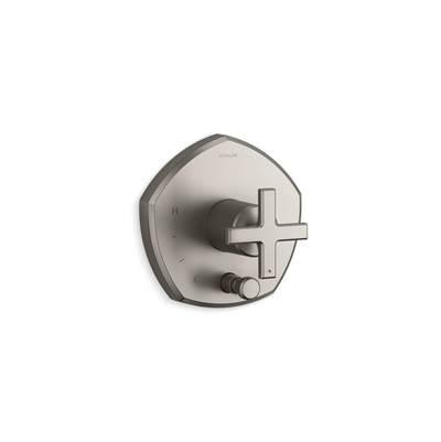 Kohler Occasion Rite-temp Valve Trim with Push-button Diverter and Cross Handle - Vibrant Brushed... by Kohler