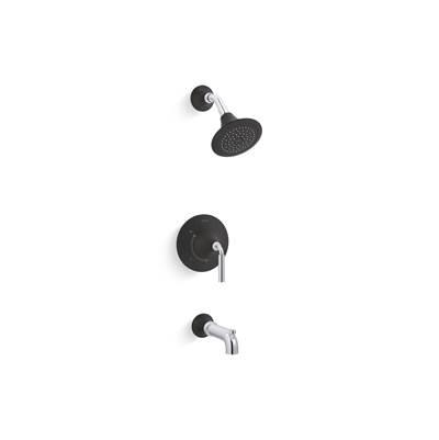 ToneE Rite-Temp bath and shower trim kit, 2.5 gpm - Polished Chrome With Matte Black