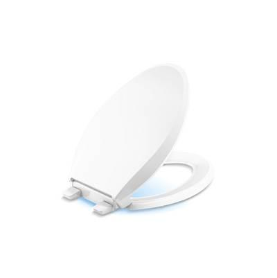 Cachet Nightlight ReadyLatch Quiet-CloseE elongated toilet seat by Kohler