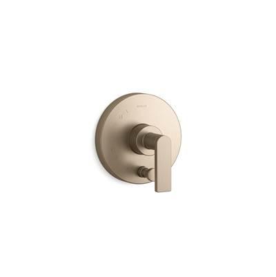Composed Rite-Temp valve trim with push-button diverter and lever handle by Kohler