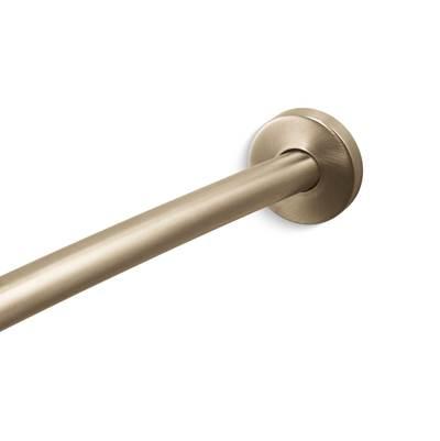 Expanse Contemporary design curved shower rod - Vibrant Brushed Bronze