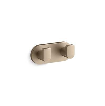 Composed Double robe hook by Kohler