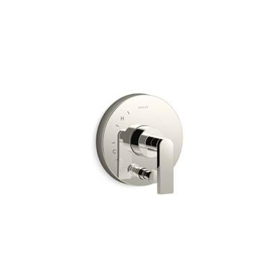 Composed Rite-Temp valve trim with push-button diverter and lever handle by Kohler