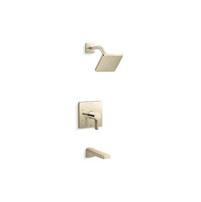 Kohler Parallel Rite-temp Bath and Shower Trim Kit, 1.75 Gpm - Vibrant French Gold by Kohler
