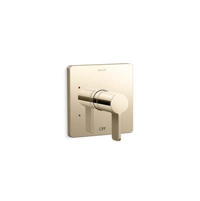 Kohler Parallel Rite-Temp shower valve trim - Vibrant French Gold by Kohler