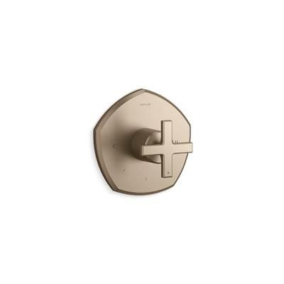 Kohler Occasion Mastershower Temperature Control Valve Trim with Cross Handle - Vibrant Brushed... by Kohler