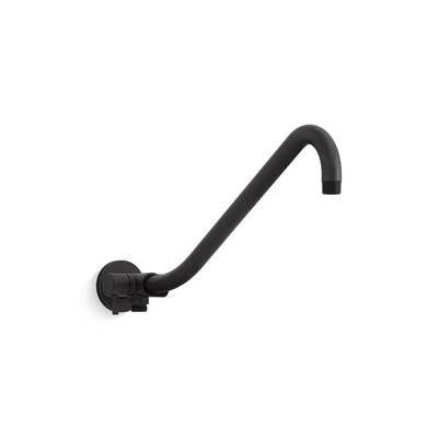 Gooseneck Rainhead arm with 3-way diverter - Matte Black