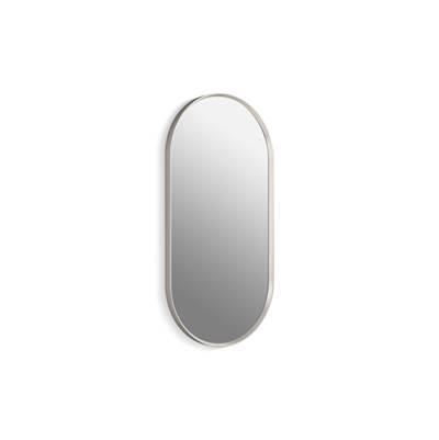 Essential 18'' x 36'' capsule framed mirror - Brushed Nickel