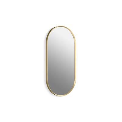 Essential 18'' x 36'' capsule framed mirror - Moderne Brushed Gold