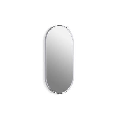 Essential 18'' x 36'' capsule framed mirror - Polished Chrome