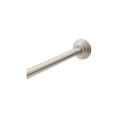 Expanse Curved shower rod - traditional design - Vibrant Brushed Nickel