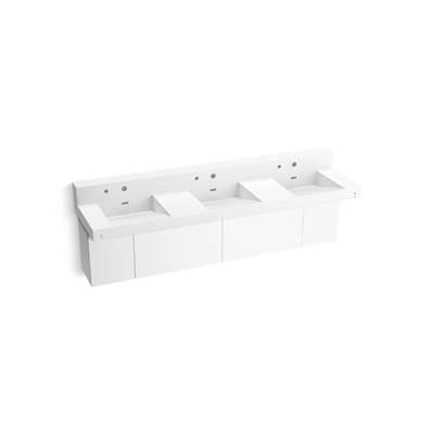ConstellationE 90'' wall-mount basin lavatory system with backsplash by Kohler