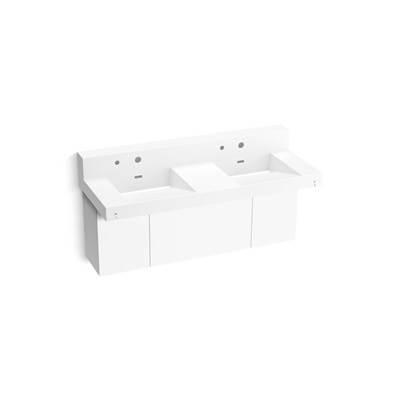 ConstellationE 60'' wall-mount basin lavatory system with backsplash by Kohler