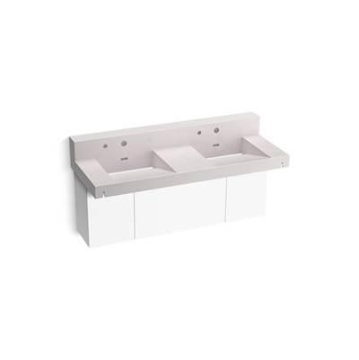 ConstellationE 60'' wall-mount basin lavatory system with backsplash by Kohler