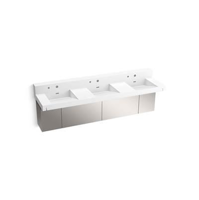 ConstellationE 90'' wall-mount basin lavatory system with backsplash by Kohler