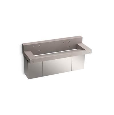 ConstellationE 60'' wall-mount trough lavatory system with backsplash by Kohler