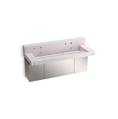 ConstellationE 60'' wall-mount trough lavatory system with backsplash by Kohler