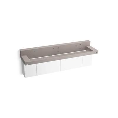 ConstellationE 90'' wall-mount trough lavatory system with backsplash by Kohler