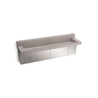 ConstellationE 90'' wall-mount trough lavatory system with backsplash by Kohler