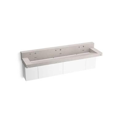ConstellationE 90'' wall-mount trough lavatory system with backsplash by Kohler