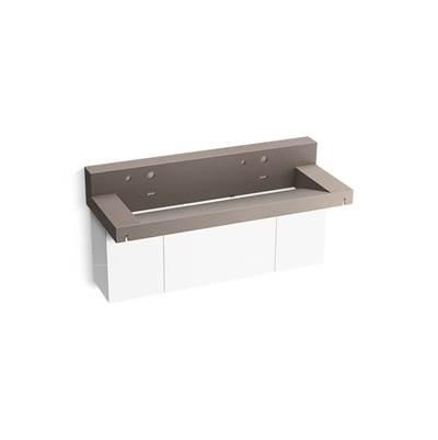 ConstellationE 60'' wall-mount trough lavatory system with backsplash by Kohler