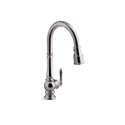 Artifacts Touchless pull-down kitchen sink faucet with KOHLER KonnectE and three-function sprayhead
