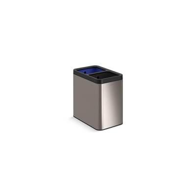 22-liter dual-compartment open-top trash can