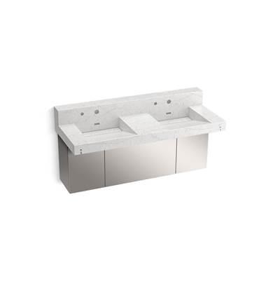 ConstellationE 60'' wall-mount basin lavatory system with backsplash by Kohler