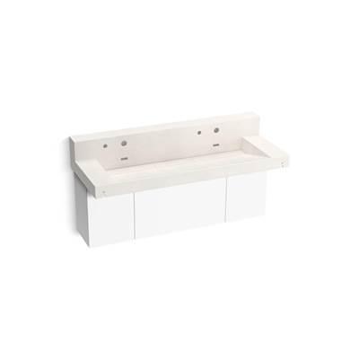 ConstellationE 60'' wall-mount trough lavatory system with backsplash by Kohler