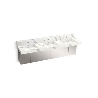 ConstellationE 90'' wall-mount basin lavatory system with backsplash by Kohler