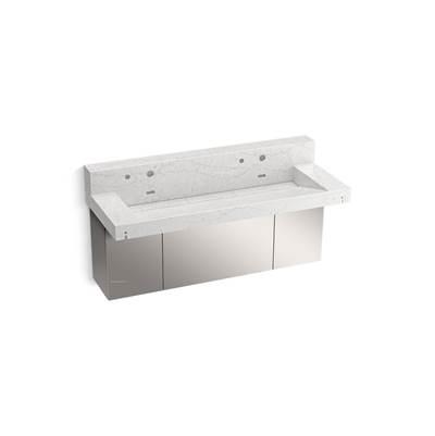 ConstellationE 60'' wall-mount trough lavatory system with backsplash by Kohler