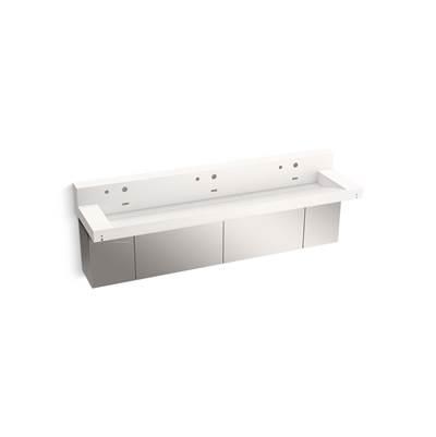 ConstellationE 90'' wall-mount trough lavatory system with backsplash by Kohler