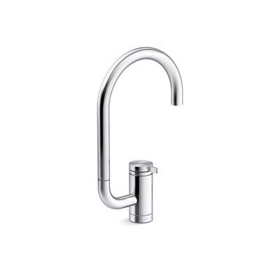 Components Single-handle bar sink faucet with two-function extended-reach spout