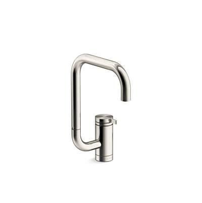 Components Single-handle bar sink faucet with two-function extended-reach spout