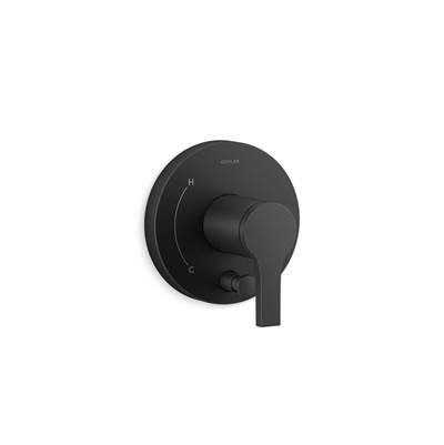 Elate Rite-Temp valve trim with diverter - Matte Black by Kohler