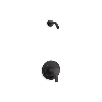 Elate Rite-Temp Shower Trim Kit With Push-Button Diverter Without Showerhead - Matte Black by Kohler