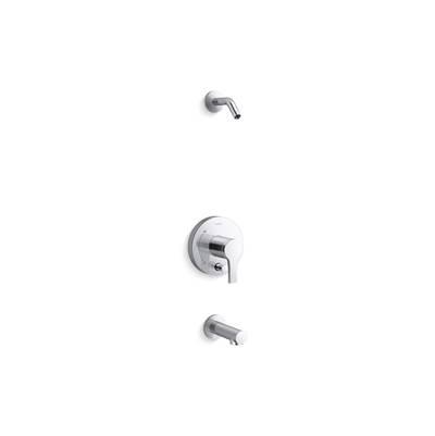 Elate Rite-Temp Bath And Shower Trim Kit With Push-Button Diverter Without Showerhead - Polished Chrome by Kohler