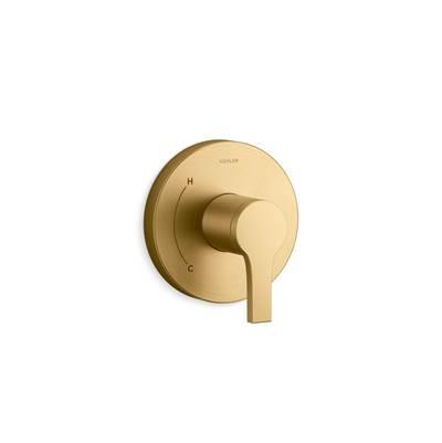 Elate Rite-Temp Valve Trim - Vibrant Brushed Moderne Brass by Kohler